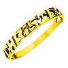 Bague or 750 jaune pr&eacute;nom d&eacute;coup&eacute;