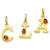 Pendentif lettre or 750 jaune