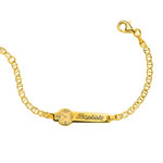 Gourmette or 750 jaune personnalisable