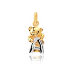 Pendentif initiale plaqué or 2 tons
