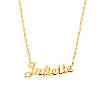 Collier prénom plaqué or 40 cm