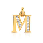 Pendentif initiale plaqu&eacute; or zirconia