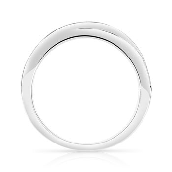 Bague or 750 blanc diamant