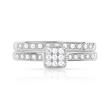 Bague et alliance 1/2 tour 2 ors 750 diamant