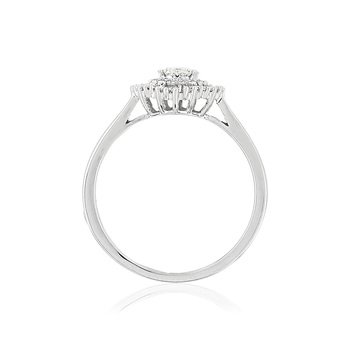 Bague or blanc 750 diamant