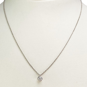 Collier or 750 blanc diamant