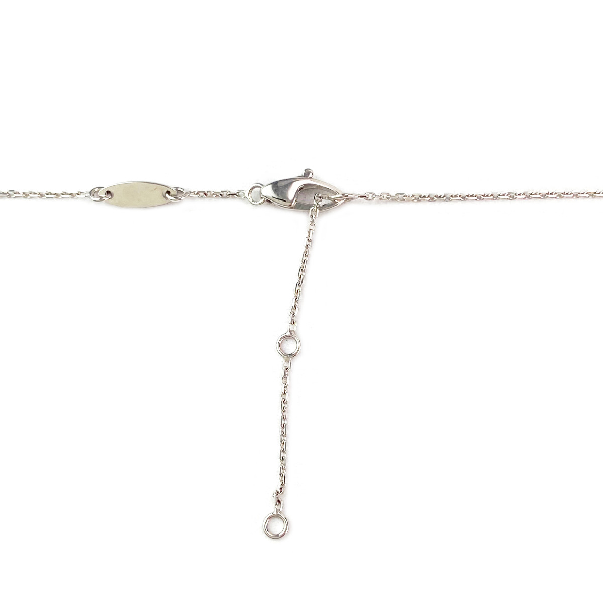 Collier or 750 blanc diamant - vue 3