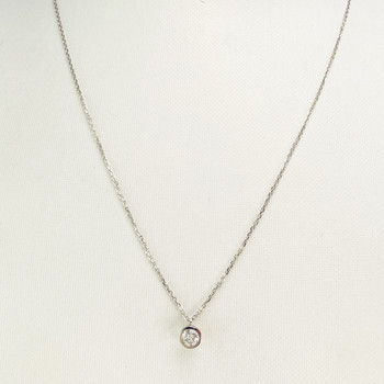 Collier or 750 blanc diamant