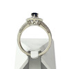 750 witgouden saffier en diamanten ring - bekijk V3