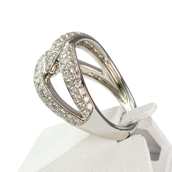 Bague or blanc diamants