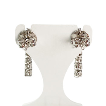 Boucles d'oreilles or 750 blanc diamant