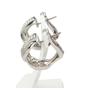 Creoles or 750 blanc diamant