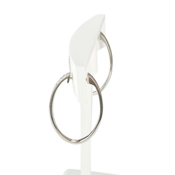 Creoles or 750 blanc diamant