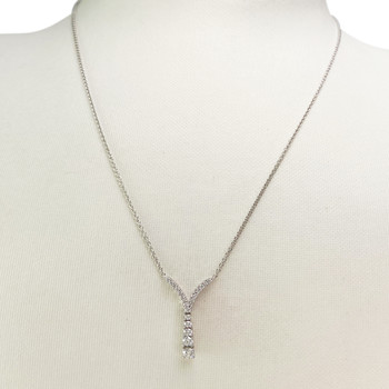 Collier or 750 blanc diamant