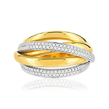Bague 2 ors diamants