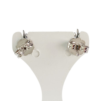 Boucles d oreilles or 750 blanc tanzanite et diamant
