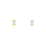 Boucles d&rsquo;oreilles or 750 jaune diamant