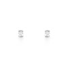 Boucles d'oreilles or 750 blanc diamant