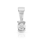 Pendentif or 750 blanc diamant