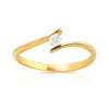 Bague solitaire or 750 jaune 10/100e de carat