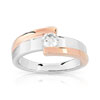 Bague solitaire 2 ors 750 diamant 30/100e de carat
