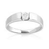 Bague solitaire or 750 blanc diamant 25/100e de carat