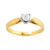 Bague solitaire 2 ors 750 diamant 20/100e de carat