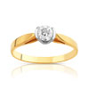 Bague solitaire 2 ors 750 diamant 30/100e de carat