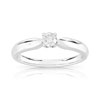 Bague solitaire or 750 blanc diamant 15/100e de carat