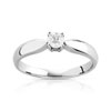 Bague solitaire or 750 blanc diamant 20/100e de carat
