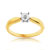 Bague solitaire 2 ors 750 diamant 30/100e de carat