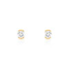 Boucles d'oreilles or 750 jaune diamant