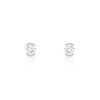 Boucles d'oreilles or 750 blanc diamant