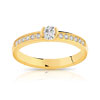 Bague solitaire or 750 jaune diamant 30/100e de carat