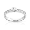 Bague solitaire or 750 blanc diamant 40/100e de carat
