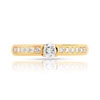 Bague solitaire or 750 jaune diamant 40/100e de carat - vue V3