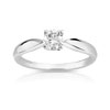 Bague solitaire or 750 blanc diamant 40/100e de carat