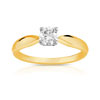 Bague solitaire 2 ors 750 diamant 40/100e de carat