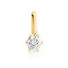 Pendentif or 750 jaune diamant