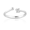 Bague solitaire or 750 blanc diamant 10/100e de carat