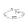 Bague solitaire or 750 blanc diamant 20/100e de carat