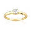 Bague solitaire or 750 jaune diamant 25/100e de carat