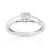 Bague solitaire or 750 blanc diamant 25/100e de carat