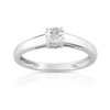 Bague solitaire or 750 blanc diamant 30/100e de carat