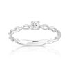 Bague solitaire or 750 blanc diamant 10/100e de carat