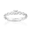 Bague solitaire or 750 blanc diamant 15/100e de carat