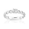 Bague solitaire or 750 blanc diamant 25/100e de carat