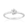 Bague solitaire or 750 blanc diamant 10/100e de carat