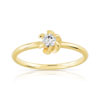 Bague solitaire or 750 jaune diamant 15/100e de carat