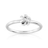 Bague solitaire or 750 blanc diamant 15/100e de carat